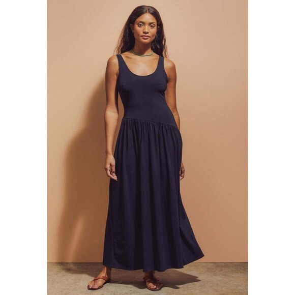 Ciao Lucia Dresses & Skirts - Ciao Lucia Savina Black V-neck Asymmetric Waist Stretch Jersey Maxi Dress Medium